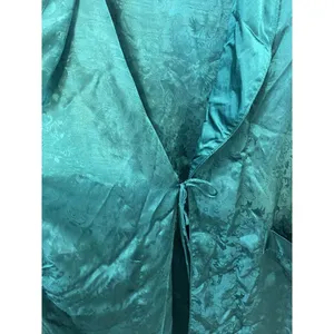 Victoria's Secret Women's Vintage Gold Label 90’s Green Satin Bath Robe Size M/L thumbnail 3