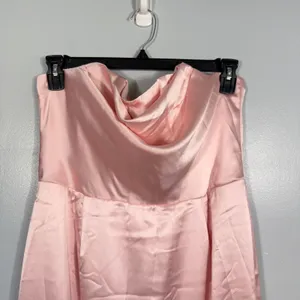 Meshki Alanis Strapless Maxi Dress Gown Cowl Neck Blush Pink Wedding Guest XXL thumbnail 4