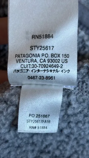Patagonia Chi Omega Gray Quarter Zip Pullover thumbnail 7