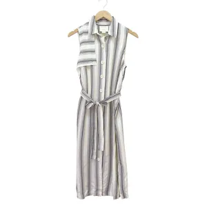 Maeve Anthropologie Esther Striped Sleeveless Shirt Dress Cream & Black Size 4 thumbnail 2