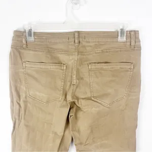 FREE PEOPLE Khaki Black Patchwork Five Pocket Cargo Style Jeans 12 Boho Casual thumbnail 6