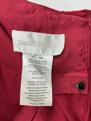 David's Bridal Strapless Twist-Front Red Cocktail Dress 1157 thumbnail 4