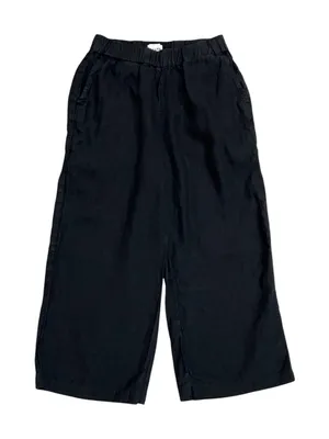 Mate the Label Black 100% Linen Wide Leg Crop Pant Size XS thumbnail 6
