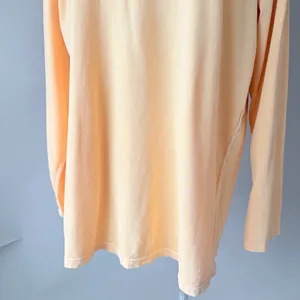We The Free Peach Long Sleeve Top Women’s Large Oversized Raw Hem thumbnail 2