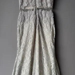 Aspeed Boho Moody Prom Lace Beaded Mermaid Gown Large Champagne‎ thumbnail 8