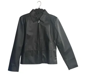 COLEBROOK Women’s Black Soft Leather Jacket Size Large thumbnail 1