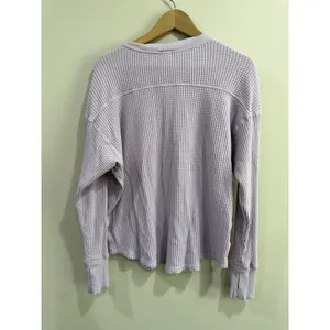 OFFLINE by Aerie Waffle‎ Knit Long Sleeve Top Lavender Purple Thumbhole Small thumbnail 3
