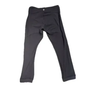 Lululemon‎ Black Cropped Leggings Size 4 Partially Mesh thumbnail 3
