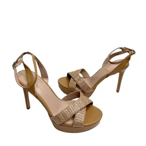 BCBGeneration Sandals Size 9 Tan High Heel‎ Ankle Strap Open Toe Platform thumbnail 6