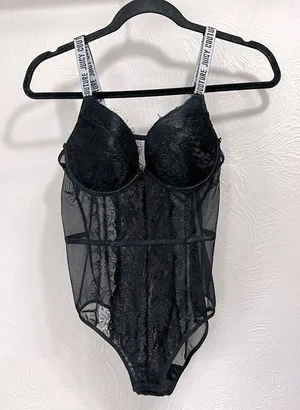 Juicy Couture Push-up Lace and Mesh Bodysuit thumbnail 1