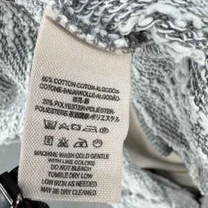 Free People In The Loop Open-Front‎ Waterfall Cardigan Gray White L thumbnail 9