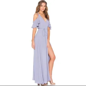 Privacy Please lilac Revolve XS luxe wrap maxi dress thumbnail 2
