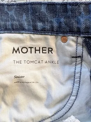 💥MOTHER Superior The Tomcat Sinister Leopard Print Raw Hem Ankle Jeans Size 24🧡 thumbnail 10