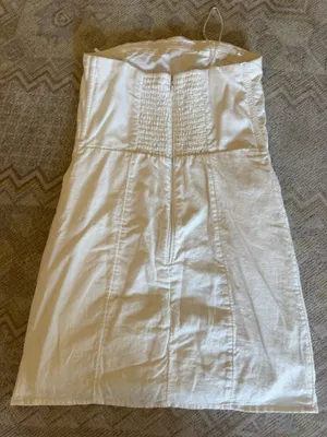 Abercrombie & Fitch White Linen Mini Dress thumbnail 2