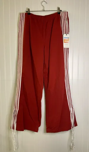 NWT Cali 1850 Track Pants with White Stripe and Elastic Waistband Size Large thumbnail 1