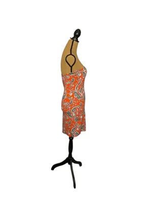 Urban Outfitters Kristy Tube Dress M Red Paisley Strapless Mini Y2K Bodycon thumbnail 2