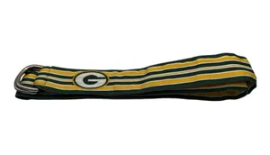 Vintage 1980s Green Bay Packers Web Belt – Size L – 43.5” – Striped G Logo thumbnail 1