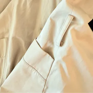 Michael Kors Single Breasted Beige Trench Coat Rain Coat Removable Hood Large thumbnail 6