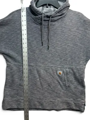 Carhartt Women’s Relaxed Fit Gray Heather Pullover Hoodie Size M 8/10 thumbnail 8