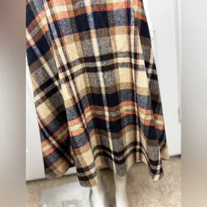 Unbranded Wool Blend Plaid A-Line Midi Skirt with Side Pockets Size Large K-41 thumbnail 4