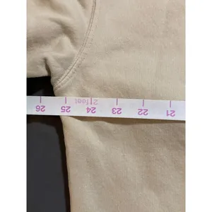 Pull & Bear Size XL Beige‎ Tan Cropped Long Sleeve Crew Neck Sweatshirt Women thumbnail 4