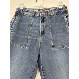 Anthropologie Pilcro The Icon Flare Jeans Women's Size 30 Blue Patch Pockets Y2K thumbnail 3