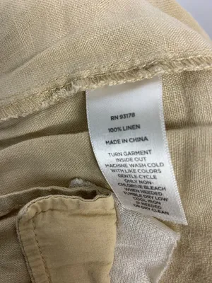 Magaschoni Pants Womens XS Beige 100% Linen Wide Leg Pull On Coastal thumbnail 11