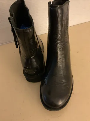 Sorel women Black Leather Chelsea Heeled waterproof Boots US 6 thumbnail 6