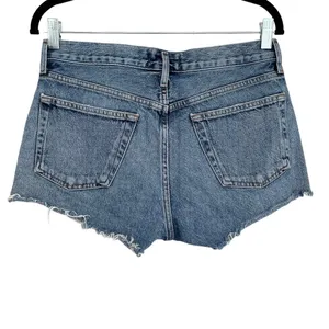 Agolde Parker Vintage Cut Off Jean Shorts Sz 27 Button Fly Medium Wash thumbnail 3