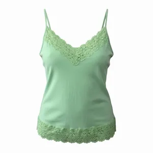 Banana Republic Lace Trim Cami Tank XL‎ Mint Green Stretch Lingerie Top thumbnail 2