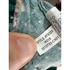 J.Crew Pajama Pants Women XS Green Excellent Flannel Fox Print F8320 thumbnail 6