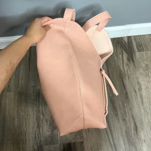 ULTA Beauty Pink/Blush Faux Leather Suede Very Large Tote Bag/Shoulder Purse thumbnail 3