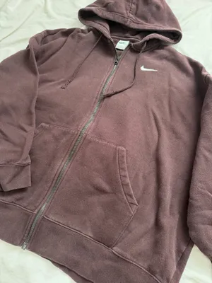 Nike Brown Zip-Up Hoodie thumbnail 2