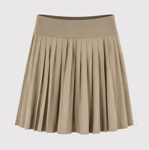 Aritzia TnAction Womens Skort Khaki Mini Pleated Tennis Skirt Pickleball Medium thumbnail 1