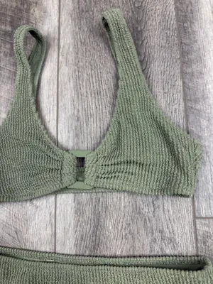 Aerie Olive Textured Bikini Set thumbnail 5