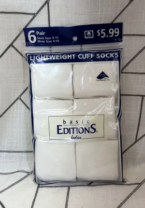 Basic Editions Lightweight VTG Cuff Socks 9 thumbnail 1