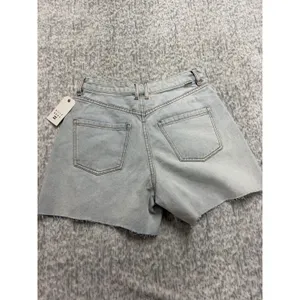 Billabong Riley Denim Shorts Light Wash Blue Raw Hem High‎ Rise Size 25 NWT thumbnail 3