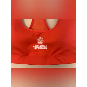 Les Mills Red Orange Racerback Padded Sports Bra thumbnail 4