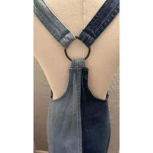 Divided H&M Denim Bib Overall Jumper Dress Women's 6 O-ring Racerback Trendy thumbnail 7