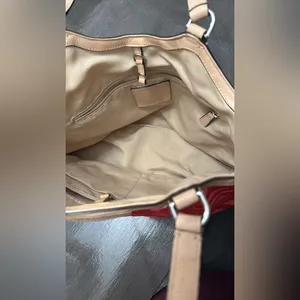 Coach Red and Tan Zebra Striped Purse 👜 thumbnail 16