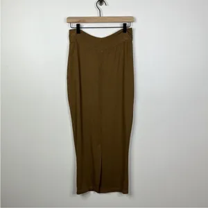 Bryn Walker Tan Long Pencil Skirt French Terry M Nickolas Brown thumbnail 5