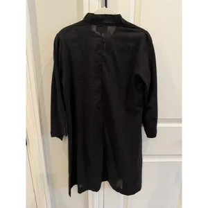 Tuckernuck NWT Black Marseille Caftan Dress XS Tie Neck Beach Cover-Up thumbnail 6