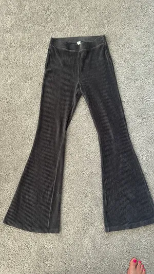 Aerie High-Waisted Ribbed Pants Flare thumbnail 1
