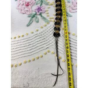 Vintage Leopard Print‎ Calf Hair Leather Scalloped Concho Tie Belt Black Brown thumbnail 5