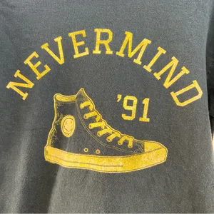 Nirvana Nevermind Off The Shoulder Tee Black Size M thumbnail 2