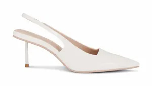 La Femme LE REVOLVE G55 Kitten Heel in White, size 7 thumbnail 1