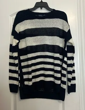 Polo Ralph Lauren Women's Crew Striped Linen Sweater thumbnail 1
