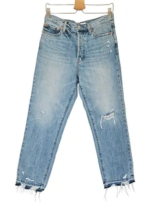 Pistola‎ Charlie High-Rise Classic Straight Distressed Jeans 28 thumbnail 1