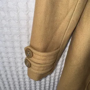 Tulle by Anthropologie Wool Blend Coat Brown Size Small Trench Coat thumbnail 3