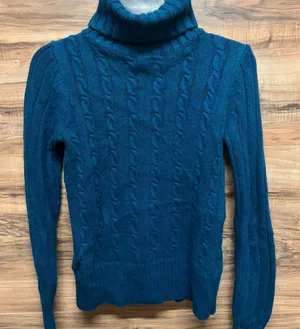 J. Crew small blue‎ turtleneck sweater thumbnail 1